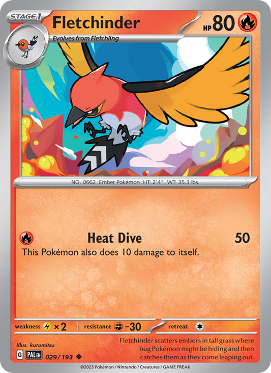 Fletchinder (029/193) Reverse Holo card image