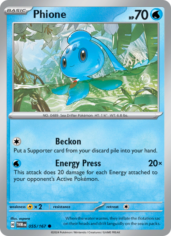Phione (055/167) Reverse Holo card image