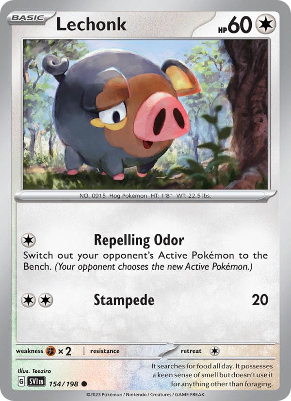 Lechonk (154/198) Reverse Holo card image