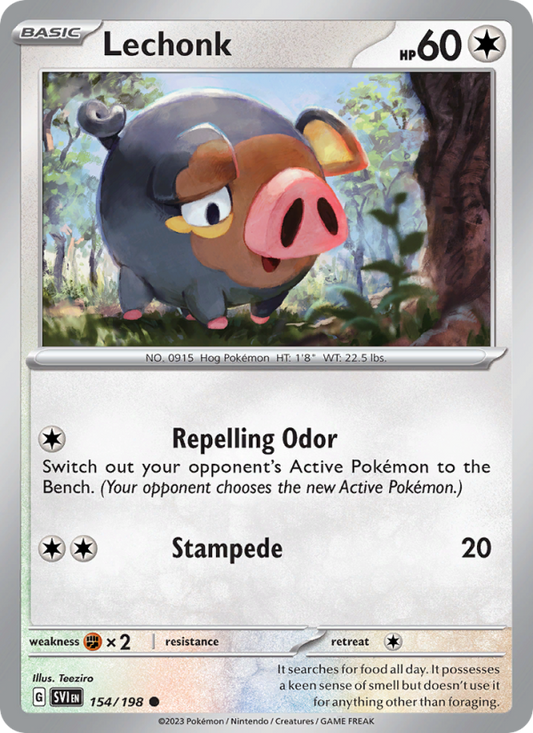 Lechonk (154/198) Reverse Holo card image
