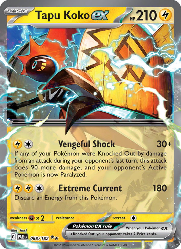 Tapu Koko ex (068/182) Holographic card image