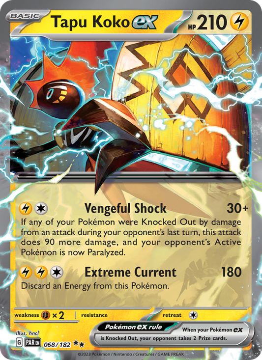 Tapu Koko ex (068/182) Holographic card image