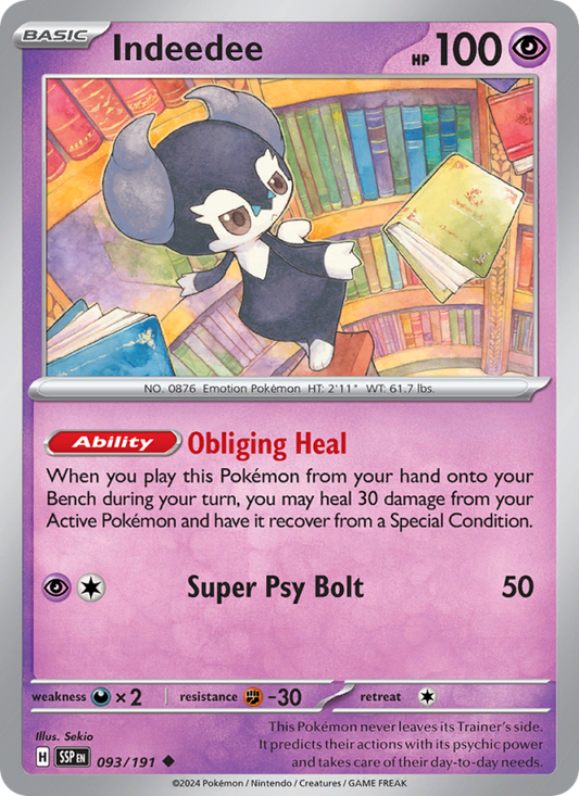 Indeedee (093/191) Reverse Holo card image