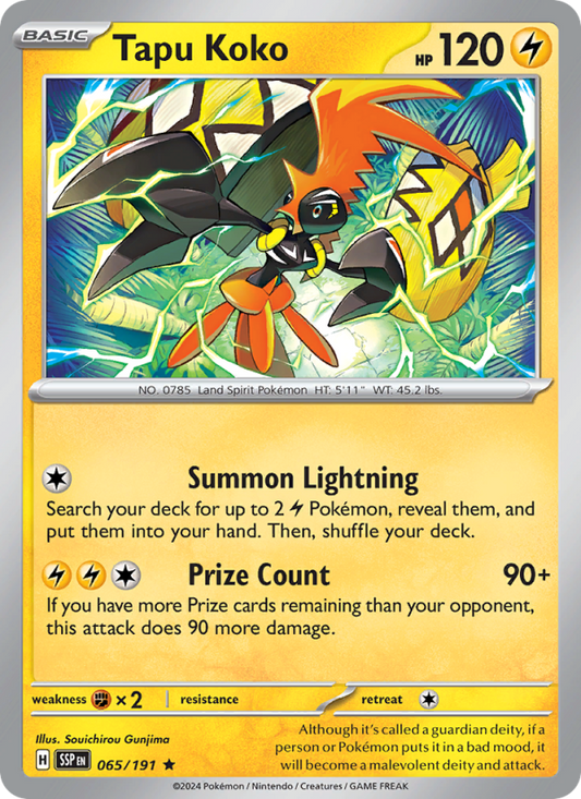 Tapu Koko (065/191) Reverse Holo card image