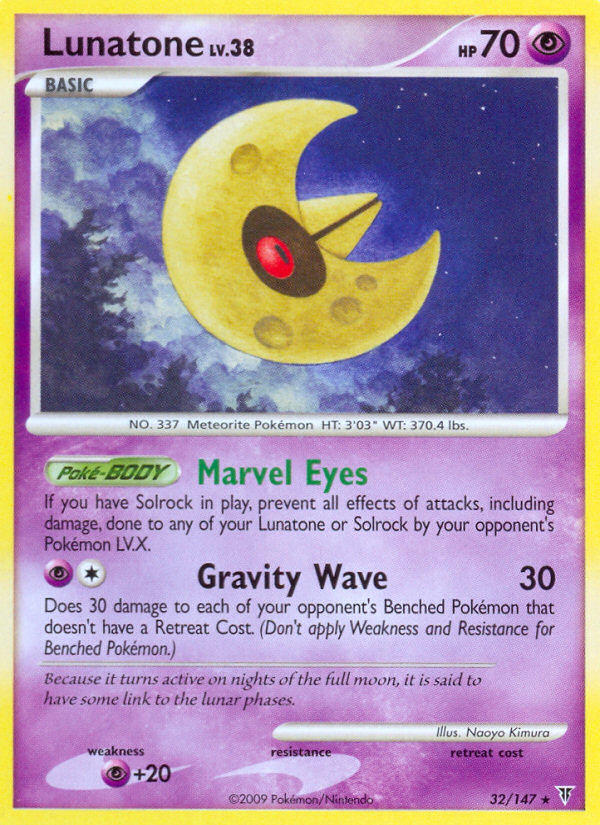 Lunatone (032/147) Reverse Holo card image