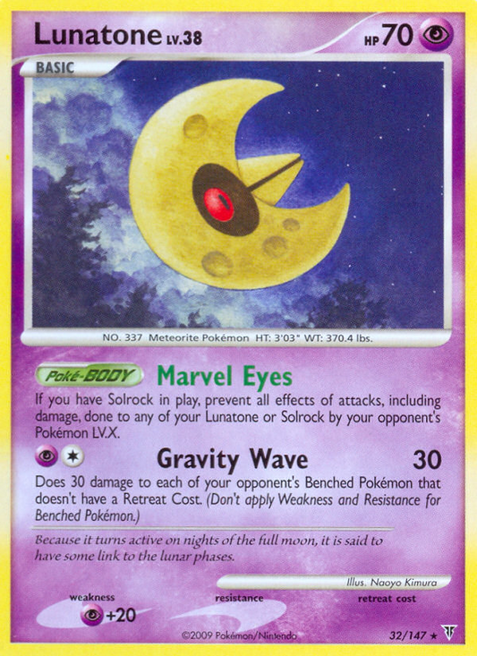 Lunatone (032/147) Reverse Holo card image