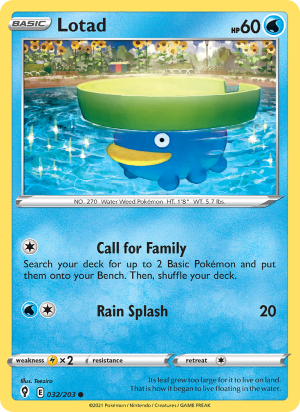 Lotad (032/203) Reverse Holo card image