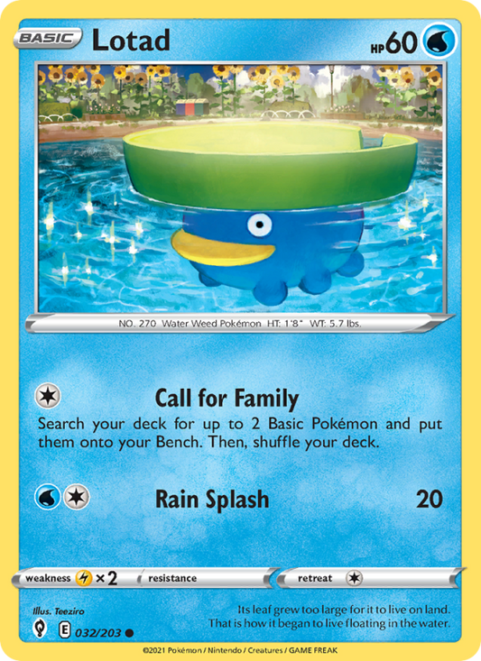 Lotad (032/203) Reverse Holo card image