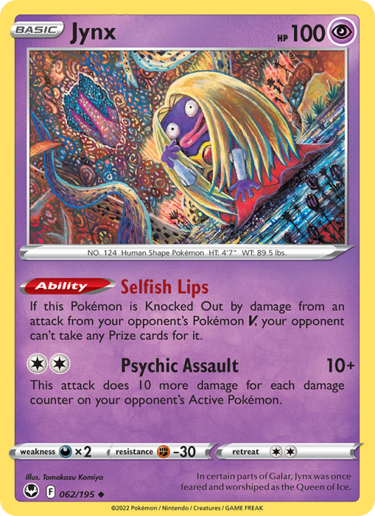 Jynx (062/195) Reverse Holo card image