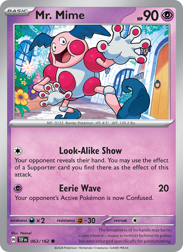 Mr. Mime (063/162) Reverse Holo card image