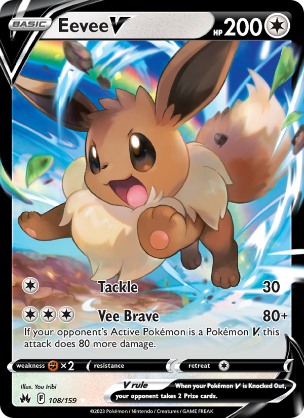Eevee V (108/159) Holographic card image