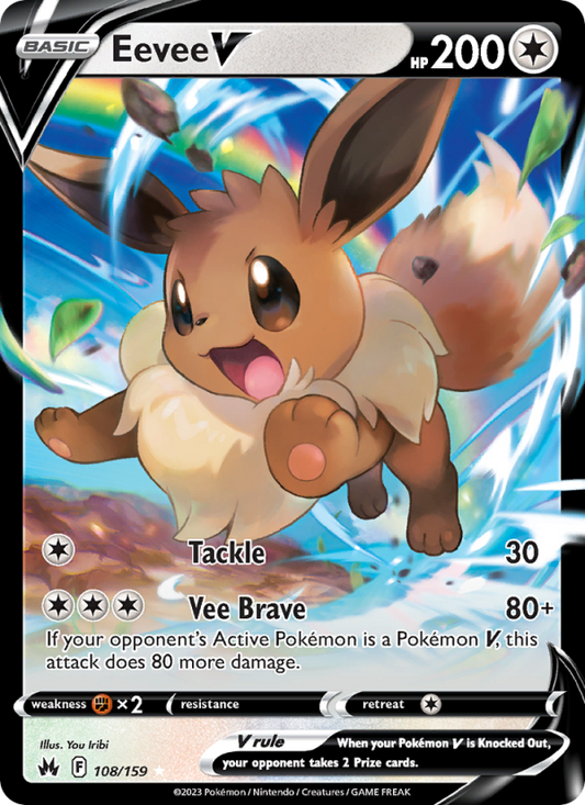 Eevee V (108/159) Holographic card image