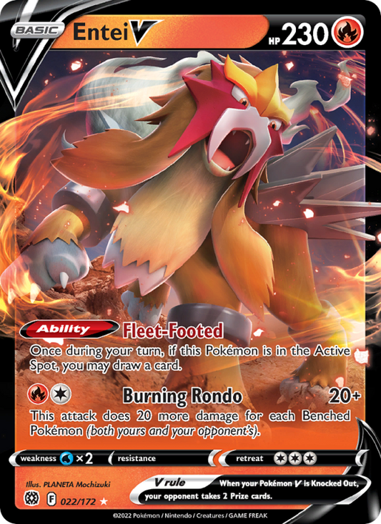 Entei V (022/172) Holographic card image