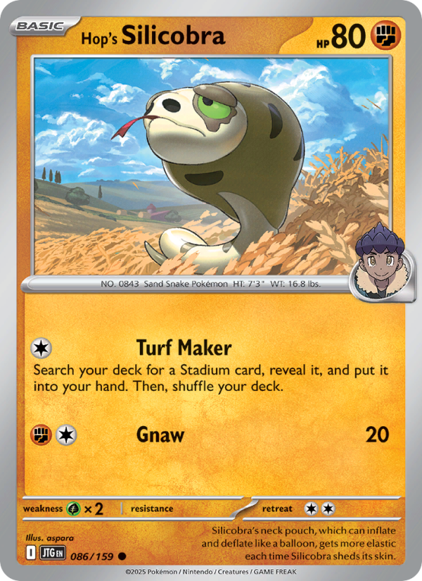 Hop's Silicobra (086/159) Reverse Holo card image