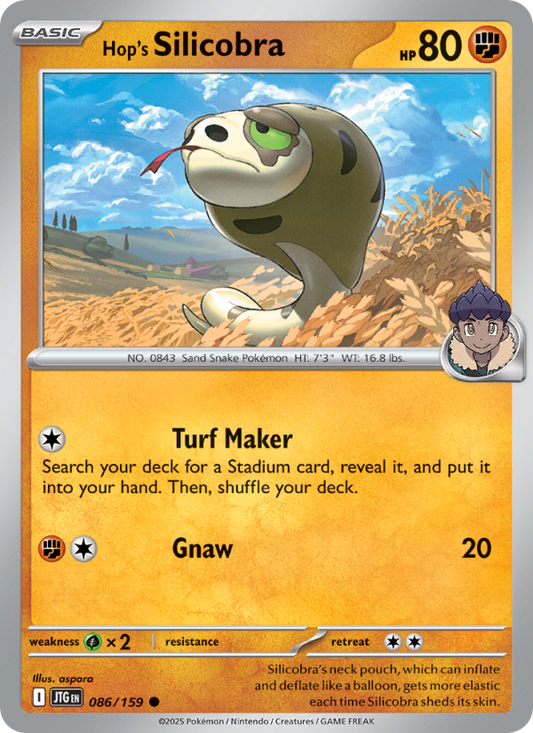 Hop's Silicobra (086/159) Reverse Holo card image