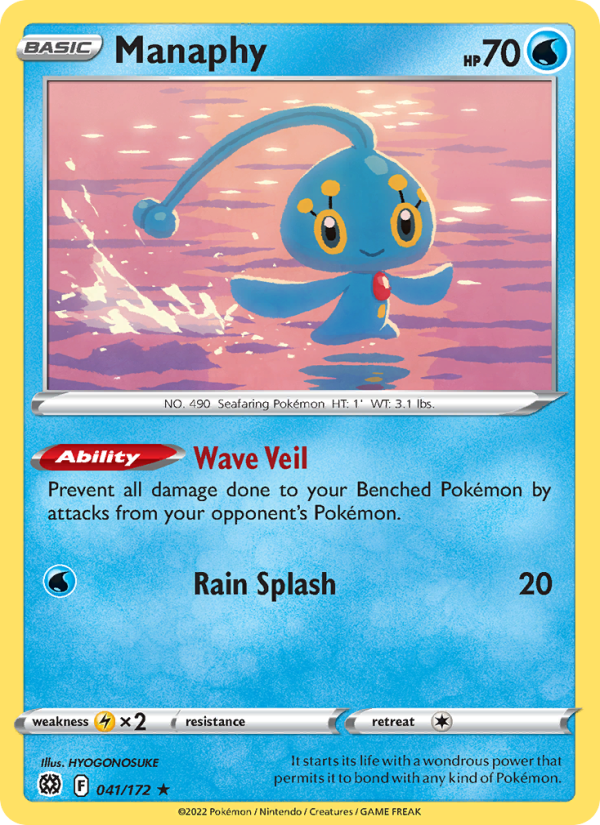 Manaphy (041/172) Reverse Holo card image