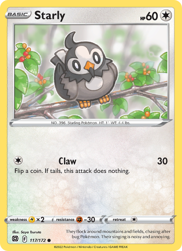 Starly (117/172) Reverse Holo card image