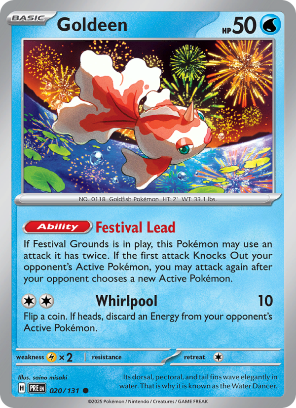 Goldeen (020/131) Reverse Holo card image