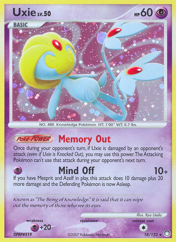 Uxie (018/122) Reverse Holo card image