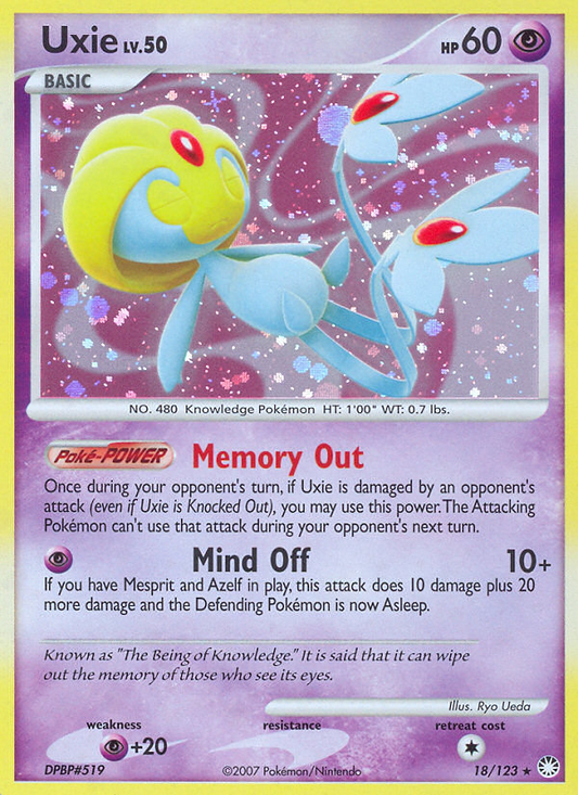 Uxie (018/122) Reverse Holo card image