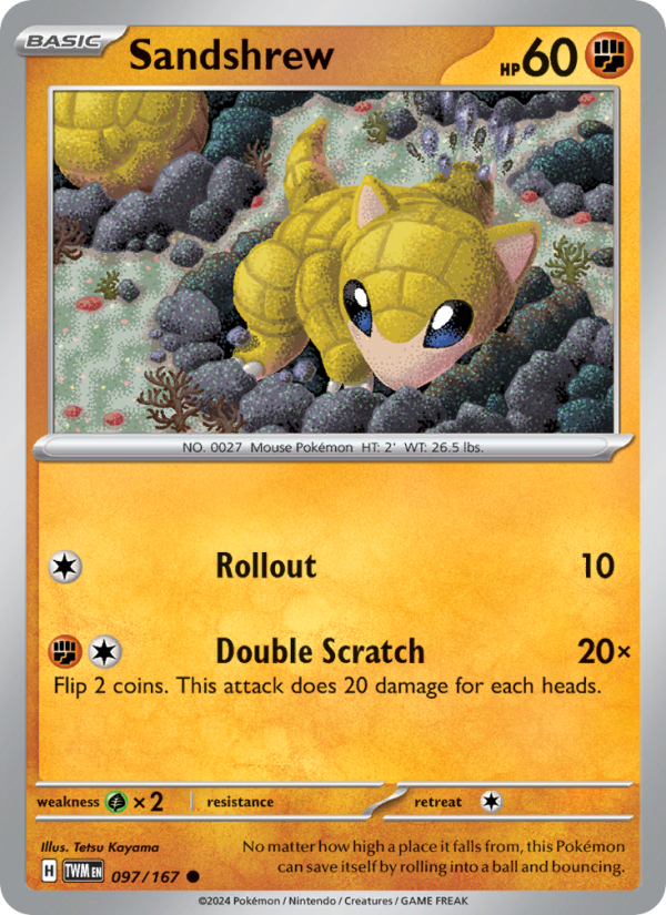 Sandshrew (097/167) Reverse Holo card image