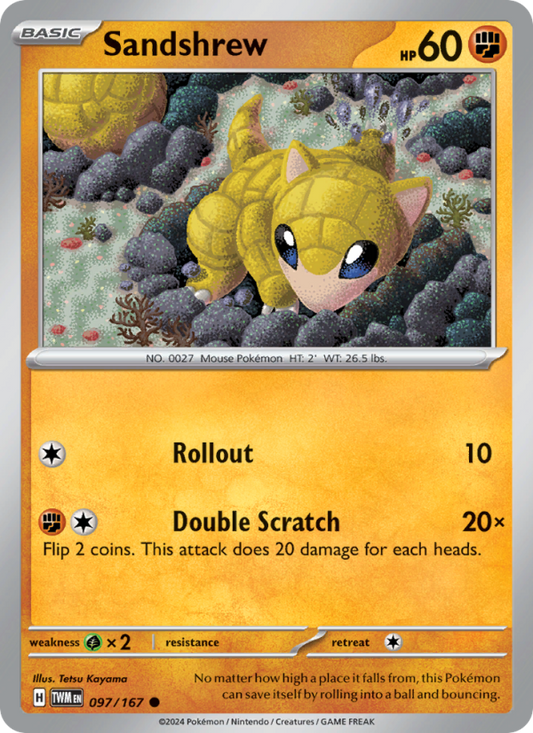 Sandshrew (097/167) Reverse Holo card image