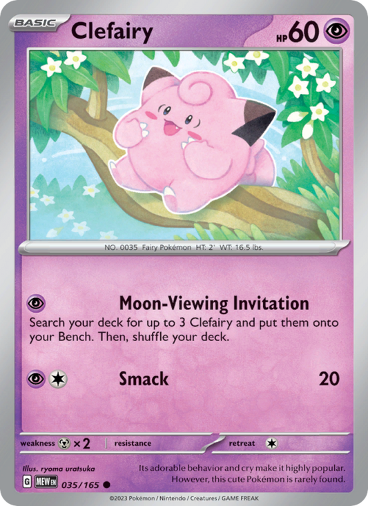 Clefairy (035/165) Reverse Holo card image