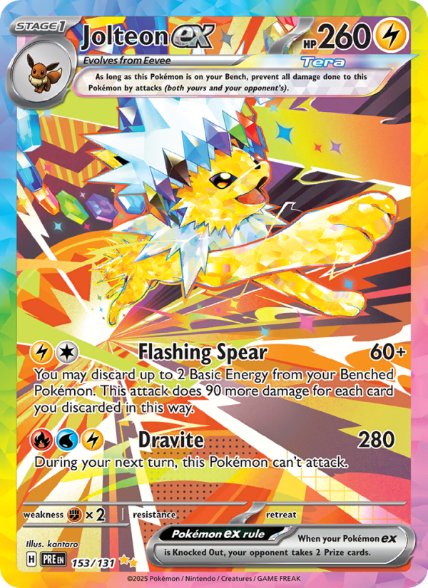 Jolteon ex (153/131) Reverse Holo card image