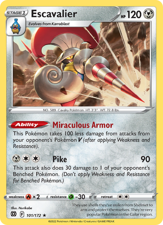 Escavalier (101/172) Reverse Holo card image