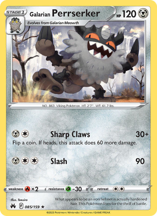 Galarian Perrserker (085/159) Reverse Holo card image