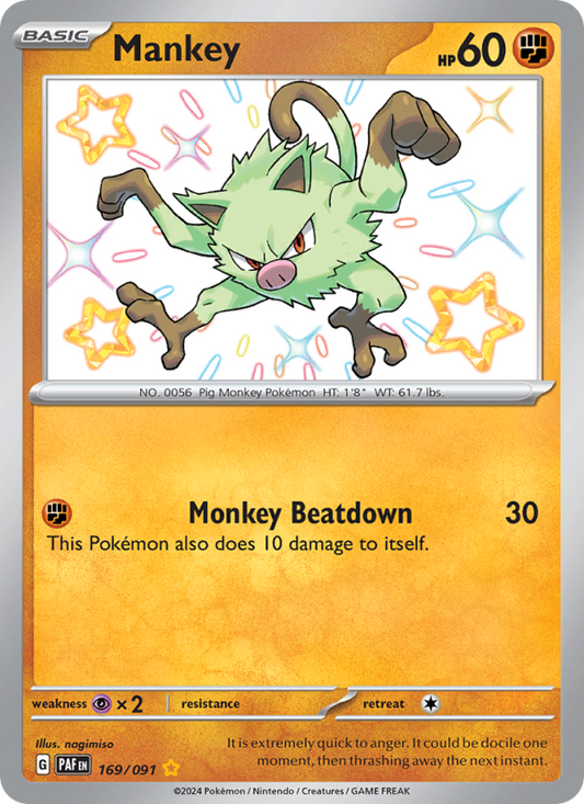 Mankey (169/91) Holographic card image