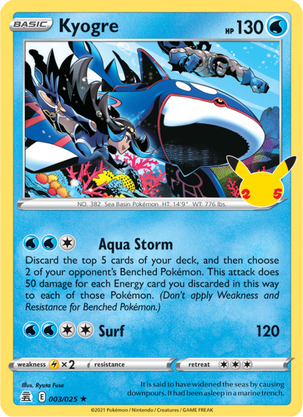 Kyogre (003/25) Holographic card image