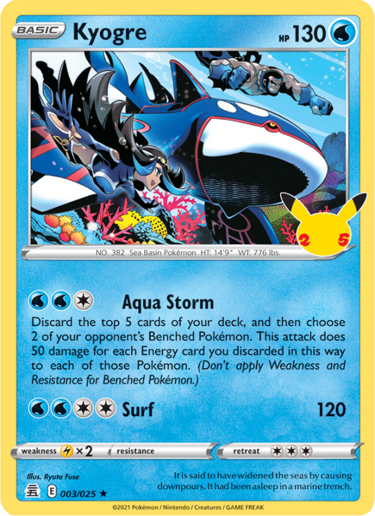 Kyogre (003/25) Holographic card image