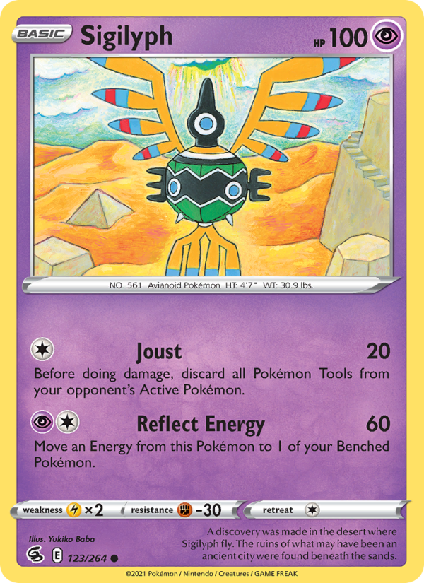 Sigilyph (123/264) Reverse Holo card image
