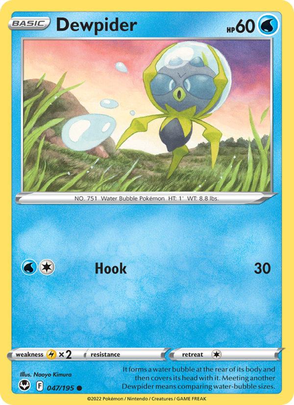 Dewpider (047/195) Reverse Holo card image