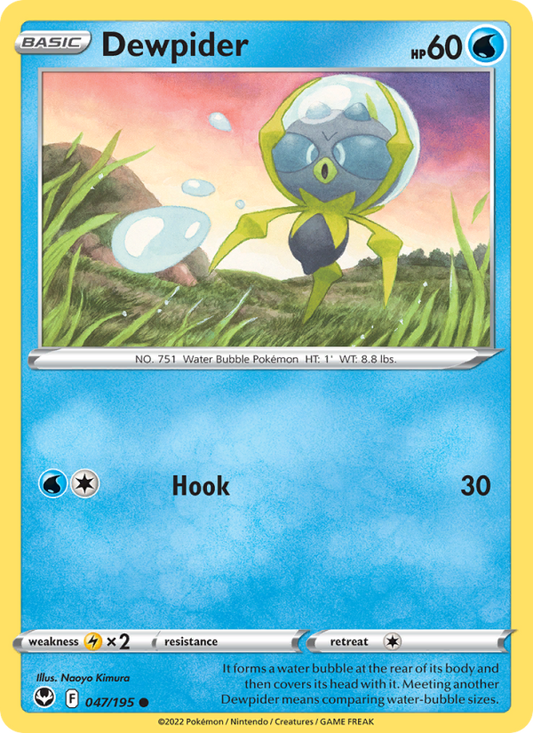 Dewpider (047/195) Reverse Holo card image