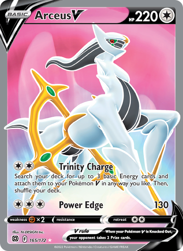 Arceus V (165/172) Holographic card image