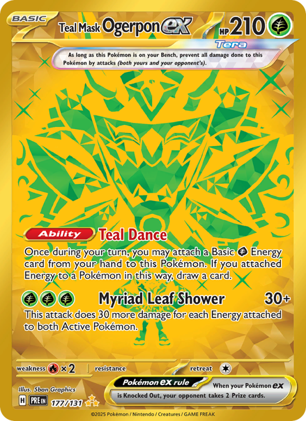 Teal Mask Ogerpon ex (177/131) Reverse Holo card image