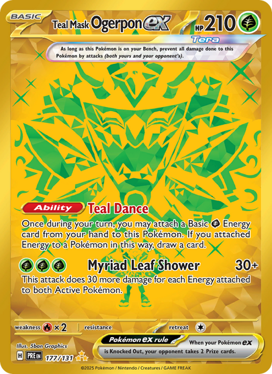 Teal Mask Ogerpon ex (177/131) Reverse Holo card image