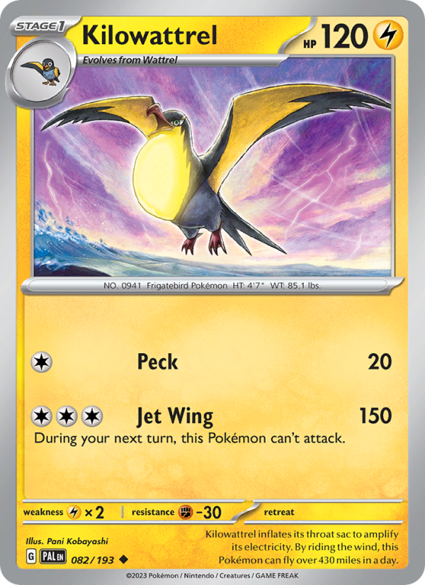 Kilowattrel (082/193) Reverse Holo card image