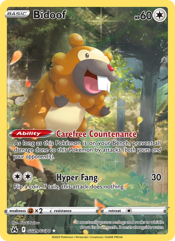 Bidoof (GG29/159) Holographic card image