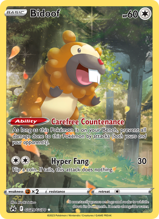 Bidoof (GG29/159) Holographic card image