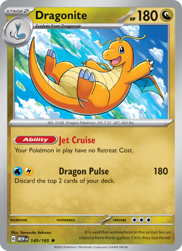 Dragonite (149/165) Reverse Holo card image
