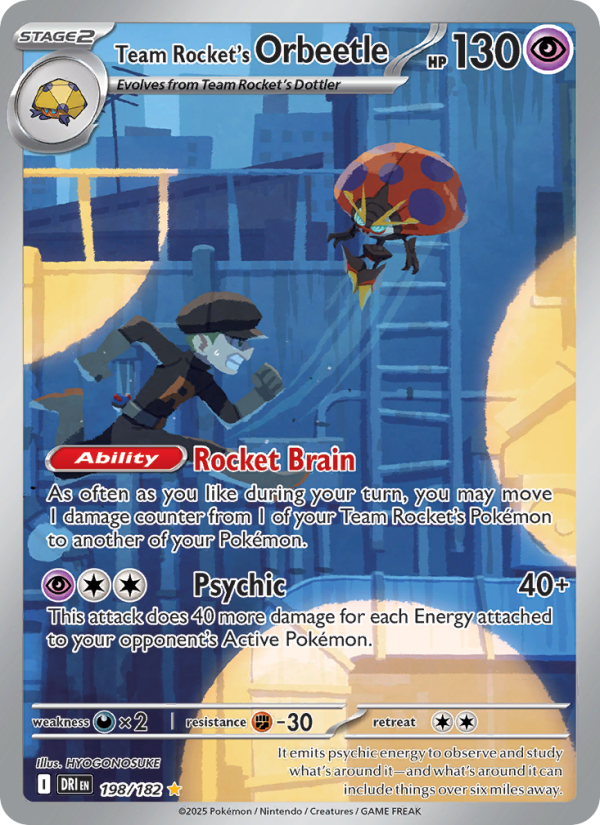 Team Rocket's Orbeetle (198/182) Reverse Holo card image