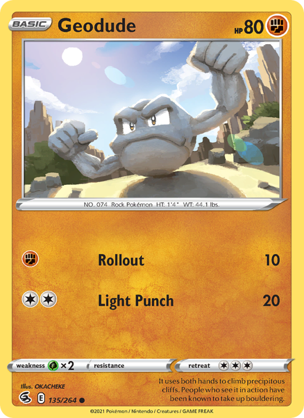 Geodude (135/264) Reverse Holo card image