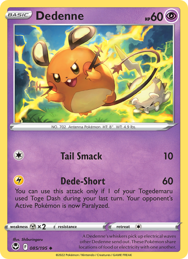 Dedenne (085/195) Reverse Holo card image