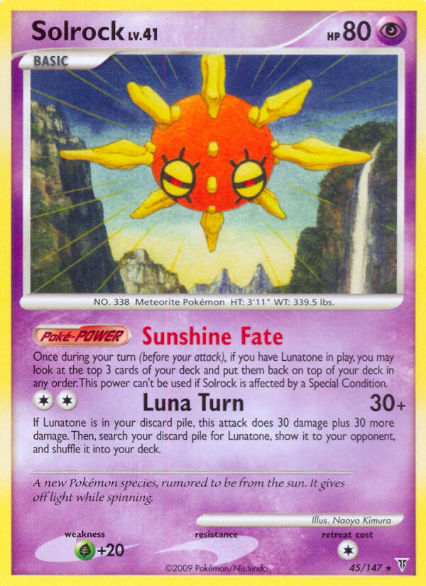 Solrock (045/147) Reverse Holo card image