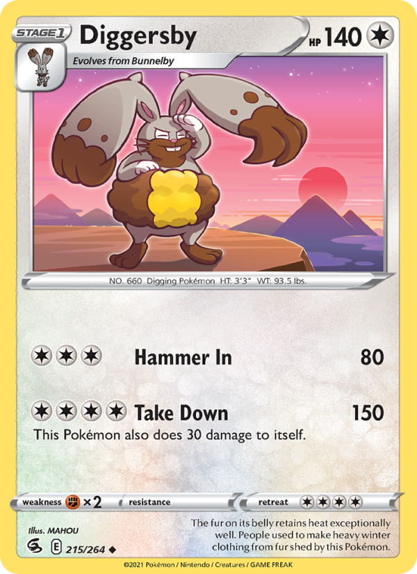 Diggersby (215/264) Reverse Holo card image