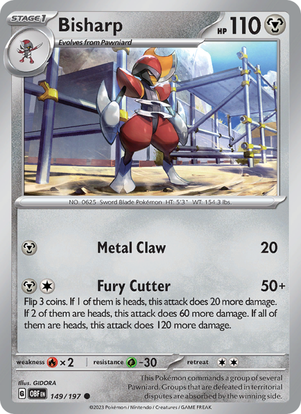 Bisharp (149/197) Reverse Holo card image