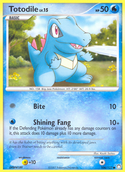 Totodile (106/122) Reverse Holo card image